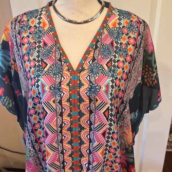 COPY - Johnny Was Silk Tunic - Picture 2 of 15